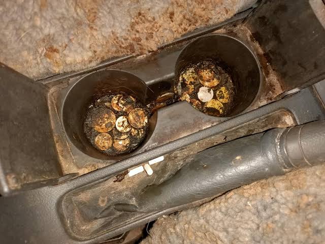 Dirty Cup Holders - Remove Sticky Residue More Easily